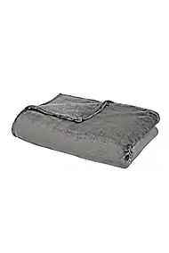Plaid cocooning gris microplush 150 x 200 cm