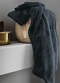 Plaid microplush bleu L.150 x l.120 cm