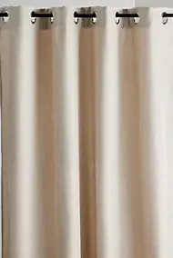 Rideau isolant thermique à oeillets, doublure polaire, beige taupe L.240 x l.140cm, Chambray