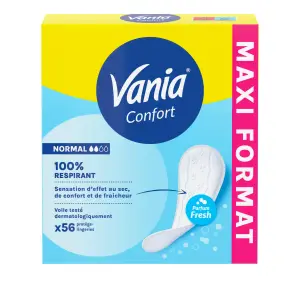 VANIA Confort Protège-lingerie normal parfum fresh 56 pièces
