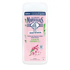 LE PETIT MARSEILLAIS Crème de douche et bain fleur de cerisier bio 650ml