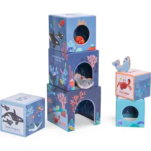 Cubes empilables + personnages Les aventures de Paulie (6 cubes)