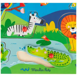Puzzle sonore animaux en bois Les Toupitis
