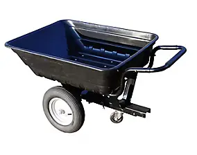 Remorque de jardinage noire roue pneumatique charge maximale 200 kg XBIPCT200B