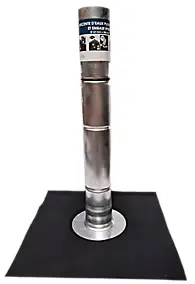 Descente d'eaux pluviales aluminium et embase EPDM - Ø 65 mm x 500 mm