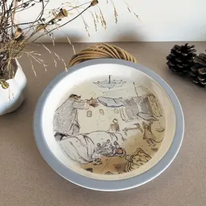 Assiette bébé Ernest et Célestine bleu (18 cm)