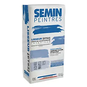 Enduit de finition extra fin Semin lisseur 15 kg