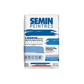 Enduit de lissage extra fin pour finition sac 25 kg Semin