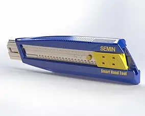 Cutter rabot professionnel lame rétractable 25mm - Semin