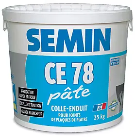 Colle-enduit pour joint CE 78 en pâte Semin 25kg
