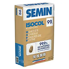 Mortier adhésif ISOCOL sac de 25kg SEMIN