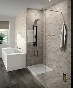 Receveur de douche carré 90 x 90 cm, blanc brillant, Allibert Puretex