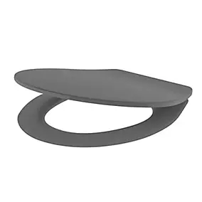 Abattant WC Allibert Slimeo en MDF coloris gris brillant avec frein de chute