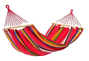 Hamac suspendu Graphik Jobek Macao L.300 x l.140 cm multicolore