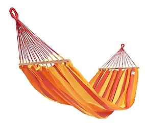Hamac suspendu Graphik Jobek L.300 x l.140 cm rouge, jaune et orange