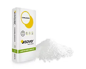 Laine de verre à souffler Isover Comblissimo pour isolation de combles perdus 17,3kg