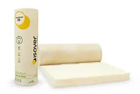 Rouleau laine de verre Isover Isoconfort 35 nu - 1,2 x 7 m ép.80 mm (vendu au rouleau)
