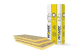 Panneaux laine de verre Isover GR38 kraft - 1,35 x 0,6 m ép 45 mm R. 1,15 m²K/W (vendu par lot de 16 panneaux)