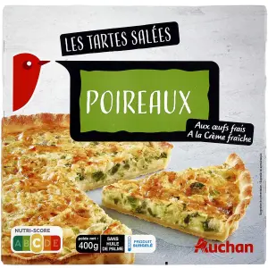 TARTE AUX POIREAUX SURGELÉE AUCHAN