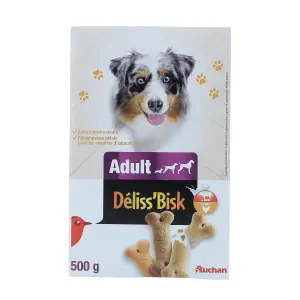 AUCHAN Friandises Régal'bisk pour moyen et grand chien adulte 500g