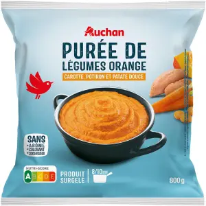 PURÉE DE CAROTTE, POTIRON ET PATATE DOUCE SURGELÉE AUCHAN