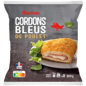 CORDONS BLEUS DE POULET SURGELÉS AUCHAN
