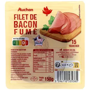 FILET DE BACON FUMÉ AUCHAN