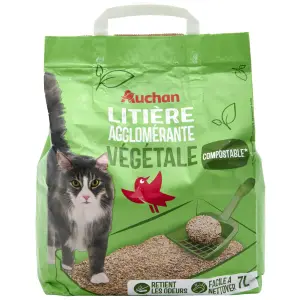 LITIÉRE VÉGÉTALE AGGLOMÉRANTE AUCHAN