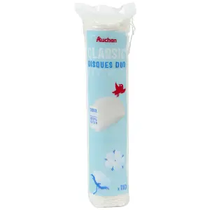 AUCHAN Classic disques cotons duo 110 cotons
