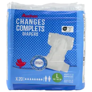 Auchan changes complets absorption maxi large x20