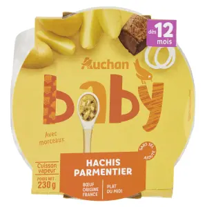 AUCHAN Assiette hachis parmentier dès 12 mois 230g