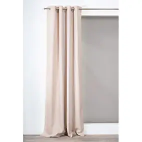 Rideau tamisant à œillets Precieux beige l.140 x H.260cm Rocle