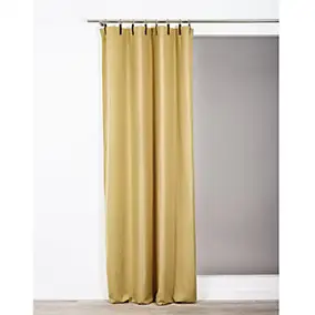 Rideau occultant Croisette l.140 x H.260 cm jaune gold
