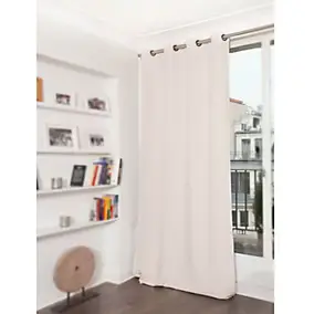 Rideau occultant thermique phonique à oeillets The origins blanc coquille l.140 x H.260cm Rocle
