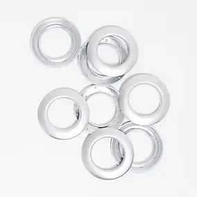 Œillet pour rideau à clipser argent Ø40mm Rocle, Cosy living