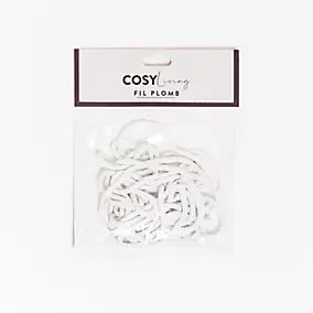 Fil de plomb pour rideaux blanc L.5m, Rocle cosy living