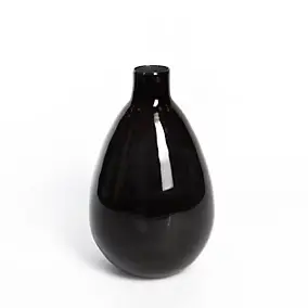 Vase décoratif en verre recyclé Noctis noir 10L - l.27 x H.42 x Ø27 cm