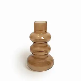 Vase verre Elixir coloris marron camel Ø18 x H.29,5cm JBY creation