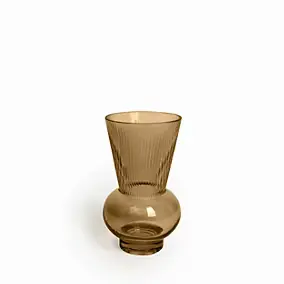 Vase verre Thelma coloris marron curry Ø13,7 x H.26,6cm JBY creation