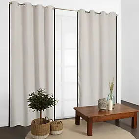 Rideau Sevag beige l.140 x H.240 cm, JBY Creation
