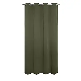 Rideau thermique à oeillets vert kaki H.240 x l.135cm, JBY Creation