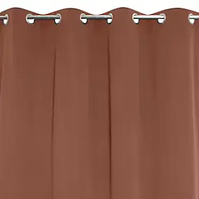 Rideau occultant thermique à oeillets terracotta L.240 x l.135cm, JBY Creation