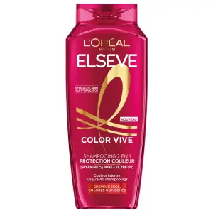 ELSEVE Color Vive Shampoing 2en1 protection couleur cheveux secs , colorés et méches 250ml