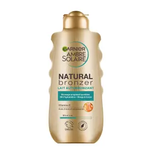 GARNIER Ambre solaire Natural bronzer lait autobronzant à l'huile d'abricot nourrissant 200ml