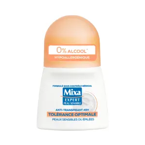 MIXA Déodorant bille hypoallergénique & anti-transpirant 48h peaux sensibles ou épilées 50ml
