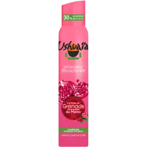 USHUAIA Déodorant spray 48h à la pulpe de grenade vitalisante du Maroc 200ml