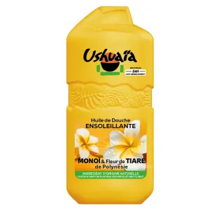 USHUAIA Huile de douche ensoleillante au monoï et fleur de tiaré de Polynésie 280ml