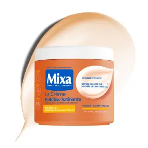 MIXA La crème nutritive satinante visage corps mains peaux très sèches et ternes 400ml