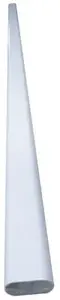 Tube ovale blanc L.1 m 50 x 30 x 15 mm