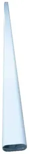 Tube ovale blanc L. 2 m x 30 x 15 mm